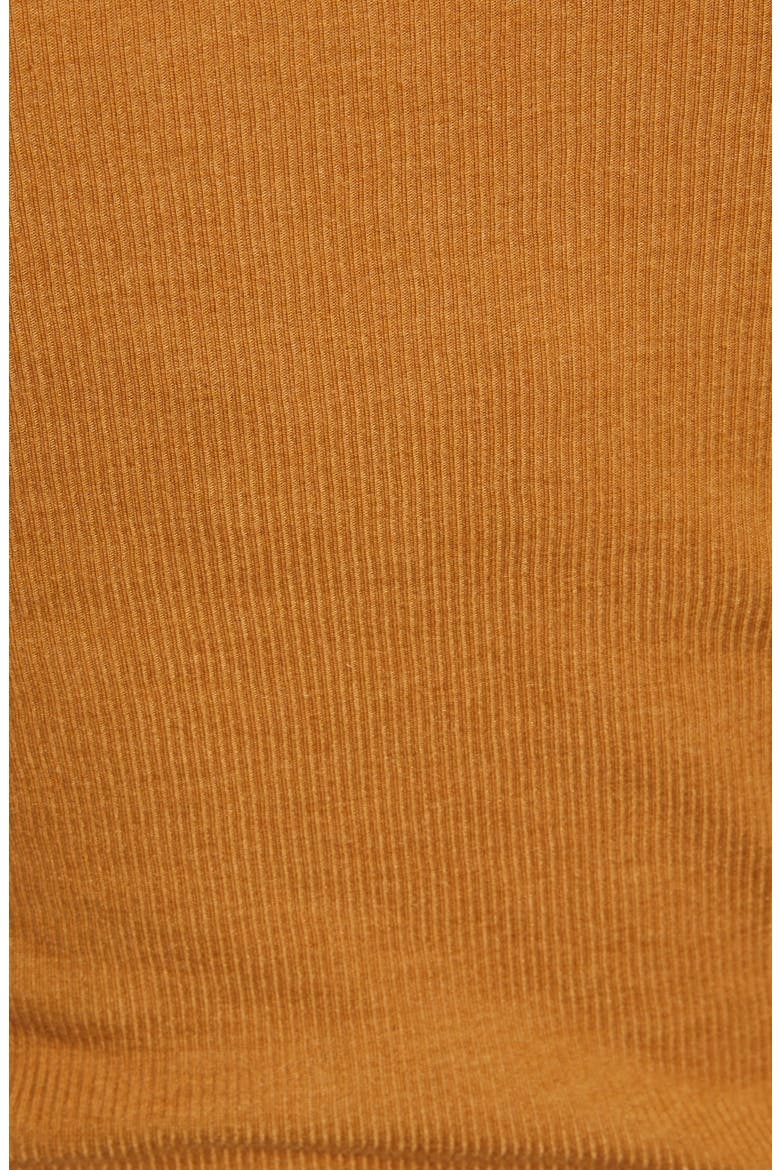 Urban Outfitters Contrast Stitch Ribbed Baby Tee, Alternate, color, SAND