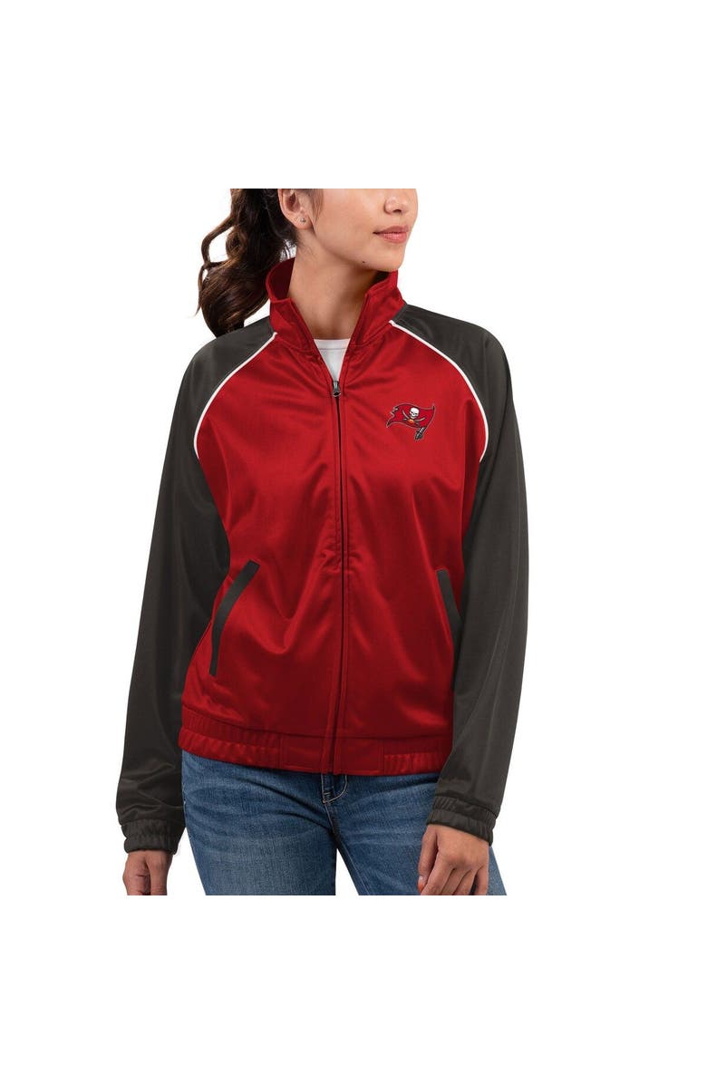 G-III 4HER BY CARL BANKS Women's G-III 4Her by Carl Banks Red Tampa Bay Buccaneers Showup Fashion Dolman Full-Zip Track Jacket, Main, color,