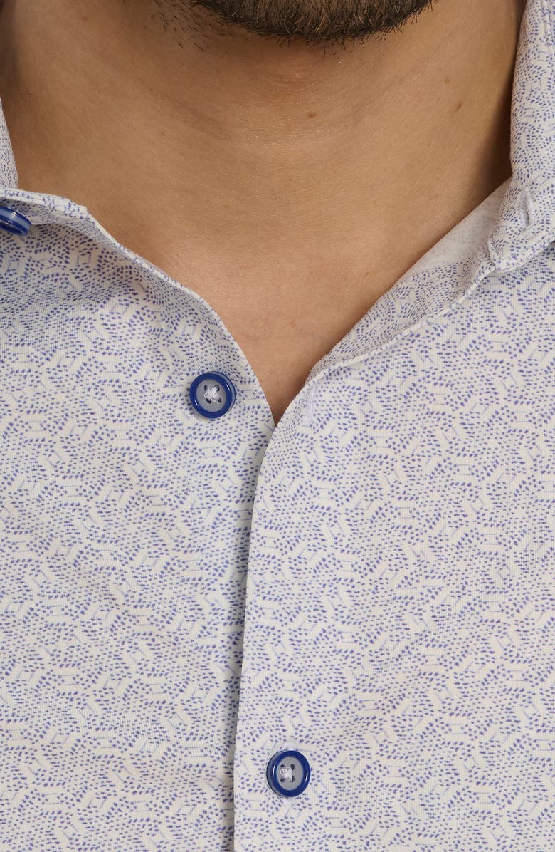 Robert Graham Asterisk Classic Fit Knit Button-Up Shirt, Alternate, color, Blue
