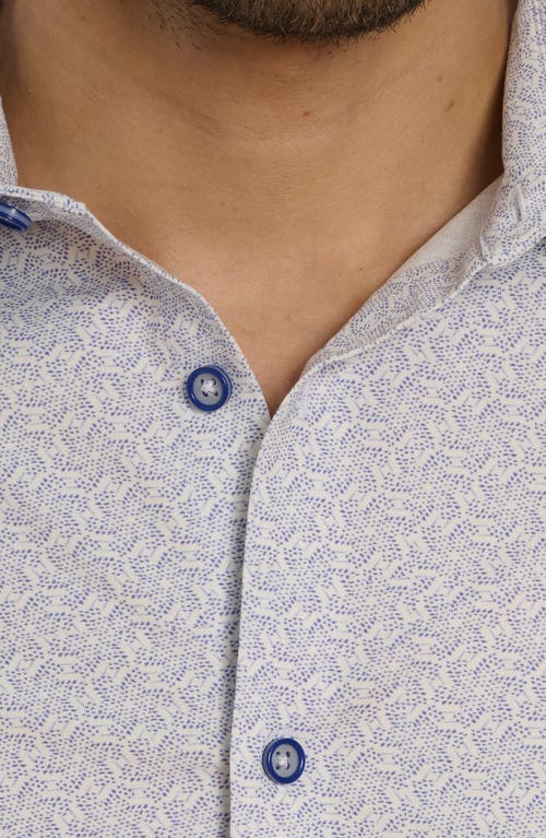 Robert Graham Asterisk Classic Fit Knit Button-up Shirt In Blue