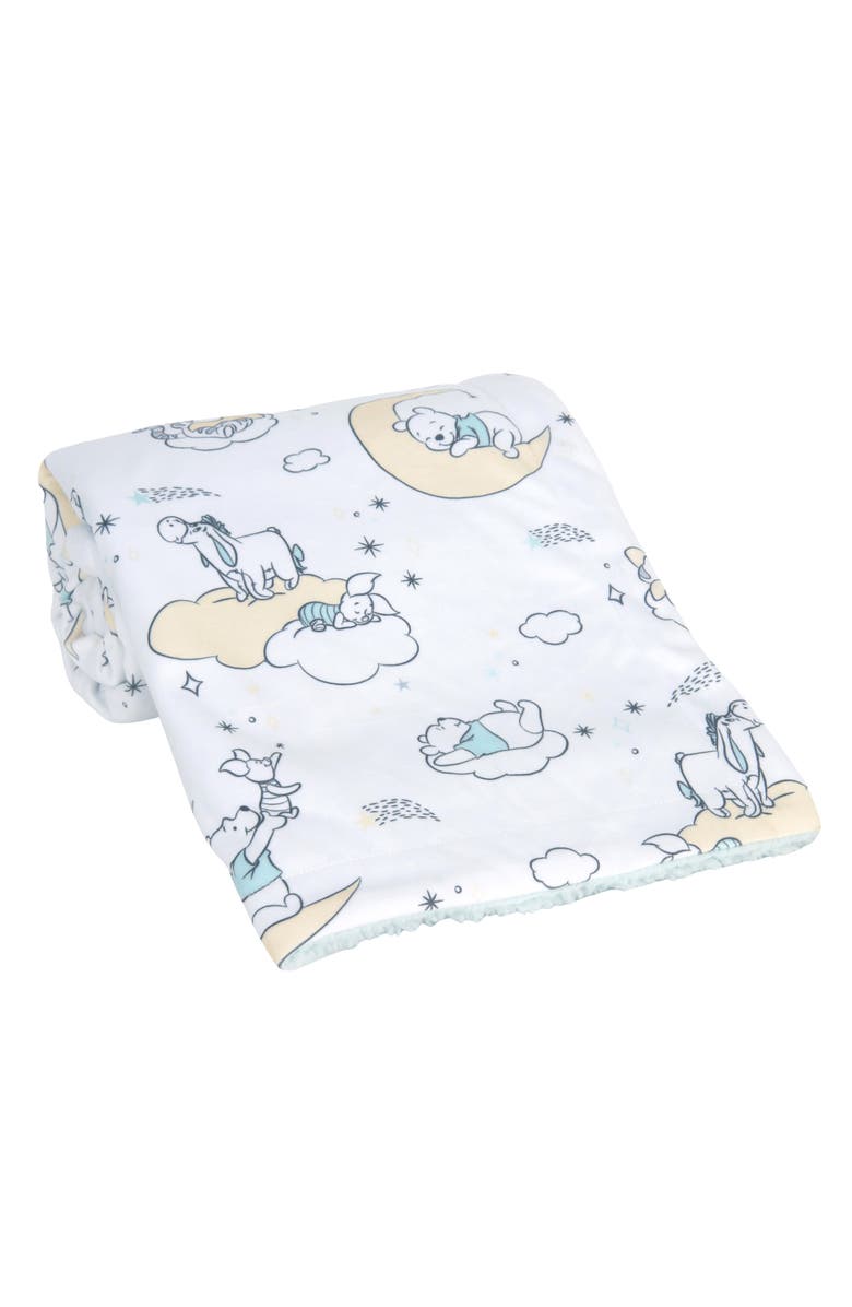 Lambs & Ivy Disney Baby Cozy Friends Winnie the Pooh Fleece Baby Blanket, Alternate, color, White