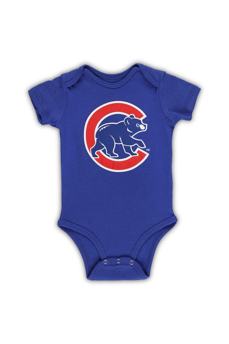 Infant Royal/White/Heather Gray Chicago Cubs Biggest Little Fan 3-Pack Bodysuit Set, Alternate, color, Royal