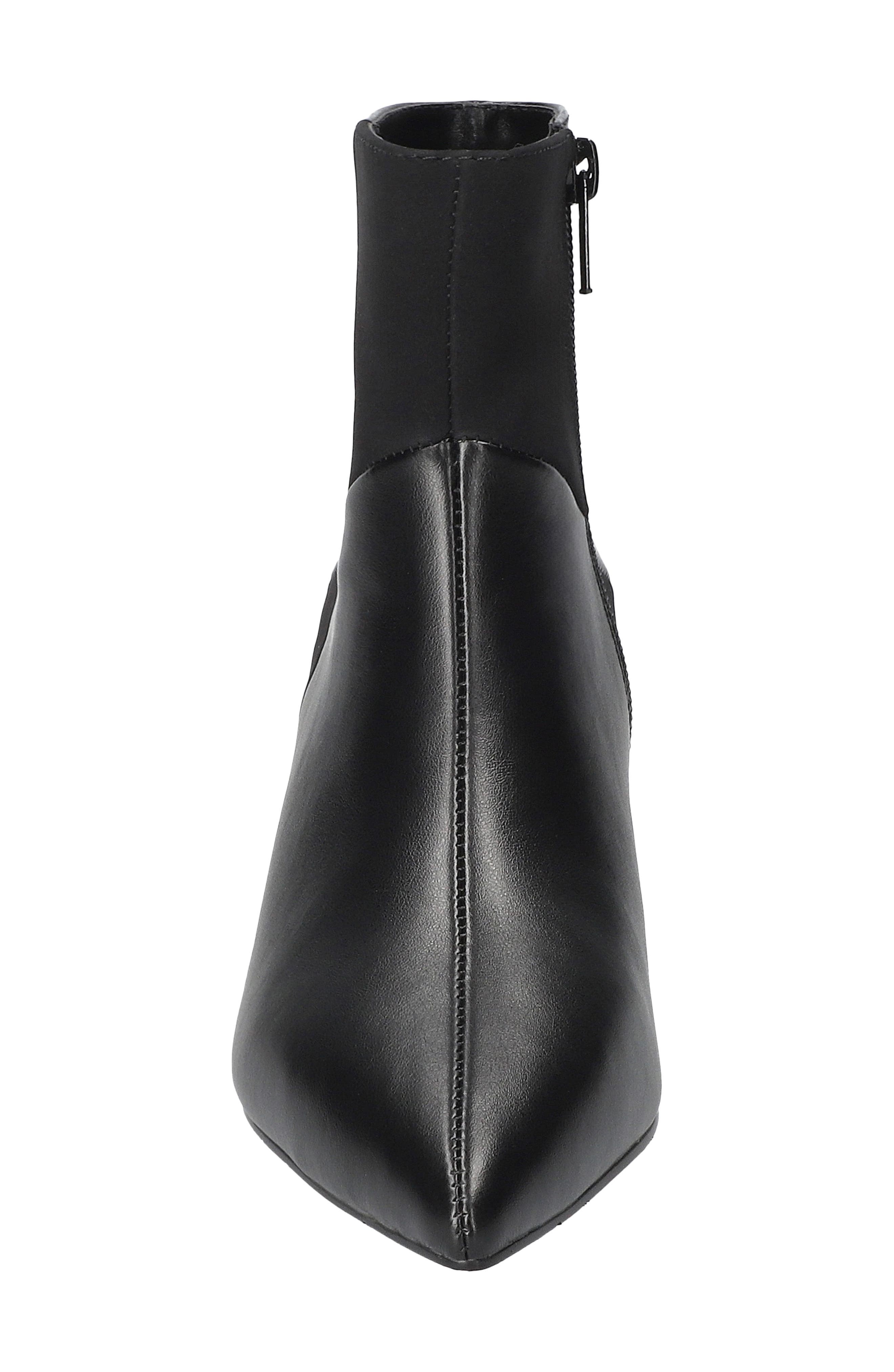Nyla Faux Leather Bootie, Alternate, color, BLACK