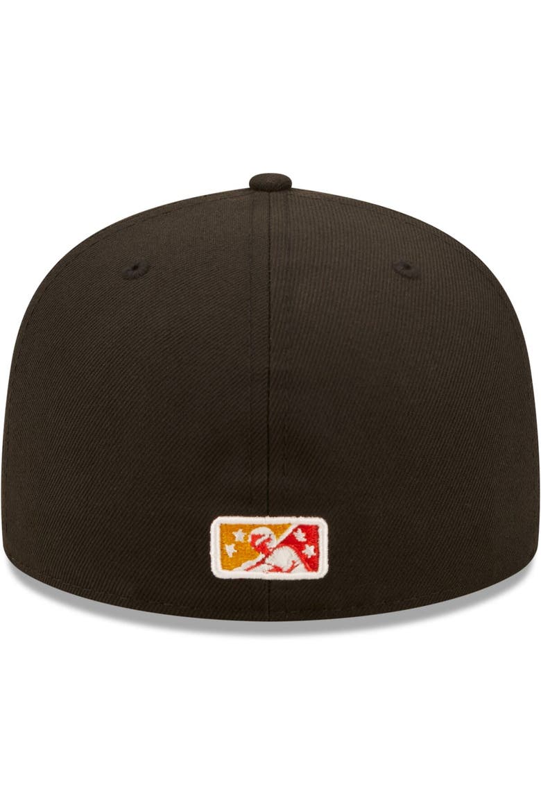 Men's New Era Black/Yellow Gatos Feroces de New Hampshire Copa De La Diversion 59FIFTY Fitted Hat, Alternate, color, Black