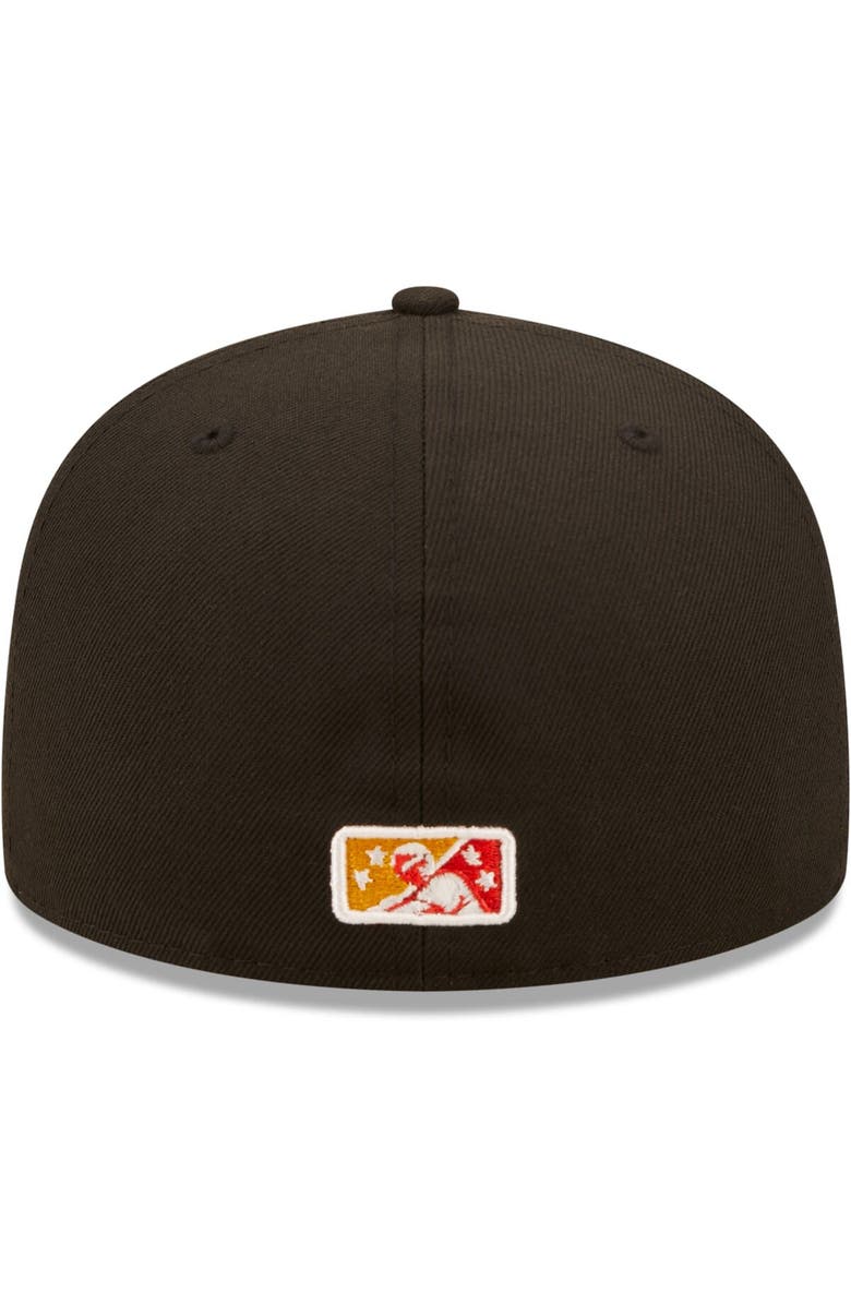 New Era Men's New Era Black/Yellow Gatos Feroces de New Hampshire Copa De La Diversion 59FIFTY Fitted Hat, Alternate, color, Black