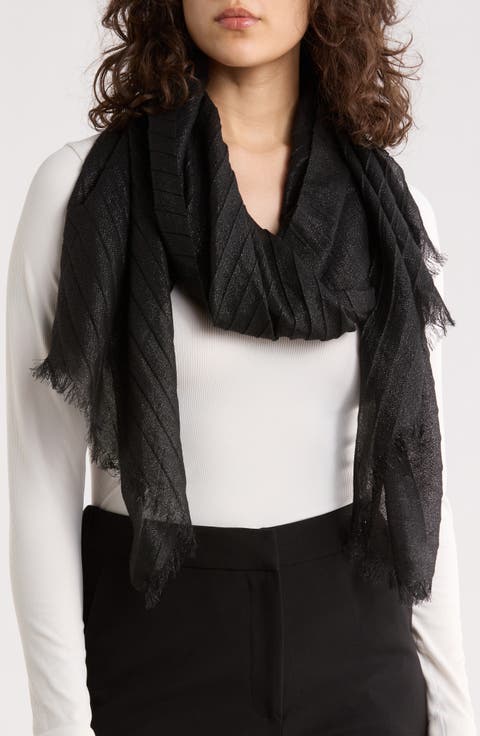 Wide Pleated Scarf