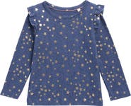 Mini Boden Kids' Frill Sleeve Pointelle Top