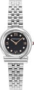 FERRAGAMO Gancini Twisted Diamond Bracelet Watch, 28mm