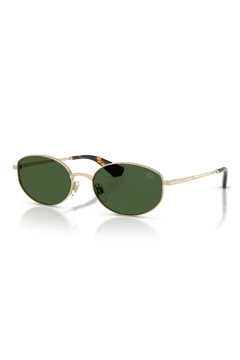 55mm Oval Sunglasses, Alternate, color, LIGHT GOLD / DARK GREEN