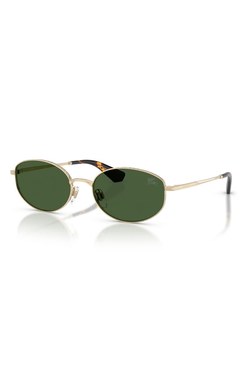 Burberry 55mm Oval Sunglasses, Alternate, color, Light Gold / Dark Green