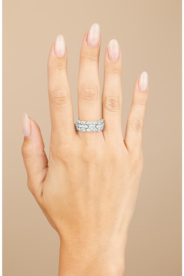 Kornelia Three Row Eternity Band Ring, Alternate, color, SILVER