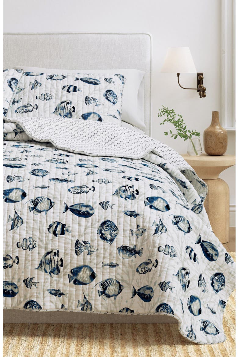 Coastal Quilt Set, Alternate, color, COASTAL FISH