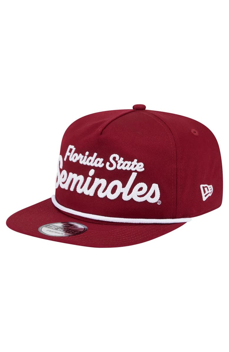 New Era Men's New Era Garnet Florida State Seminoles Adventure Team Text Golfer Snapback Hat, Alternate, color, 