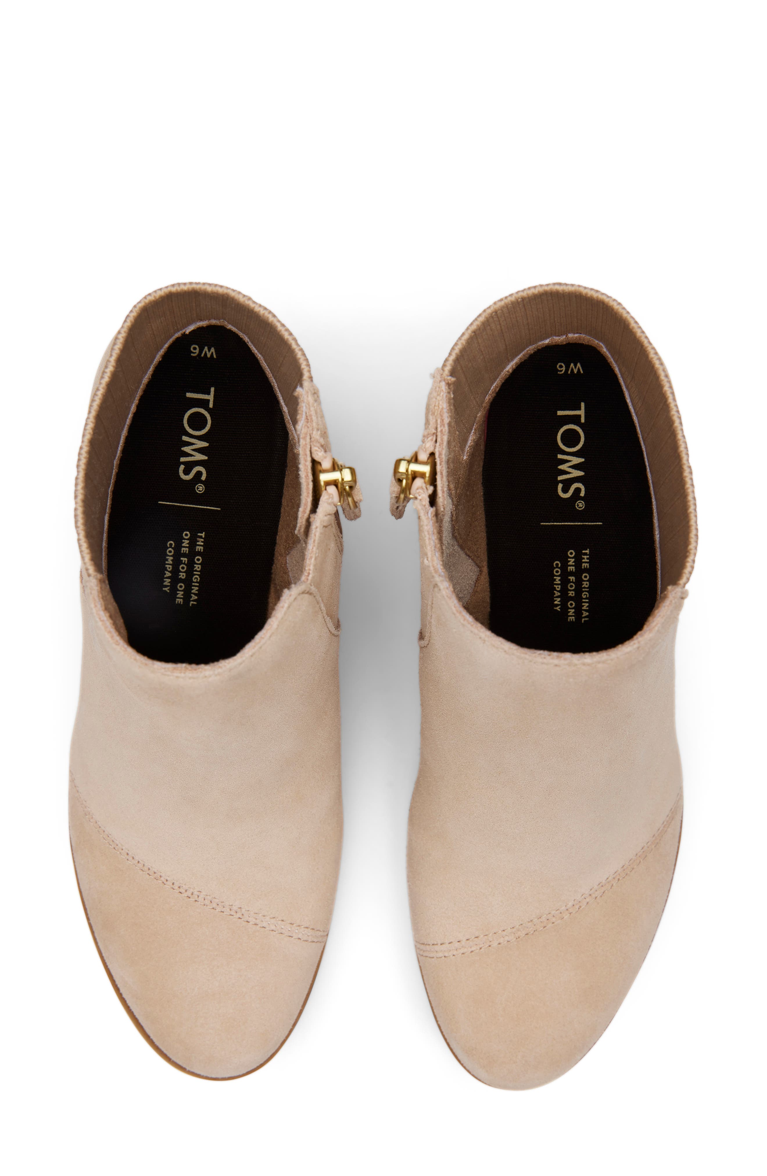 Suede Bootie, Alternate, color, NATURAL