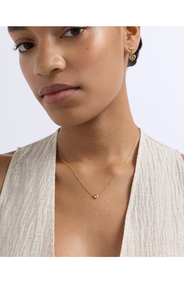 Astley Clarke Gold Biography Mini Heart Necklace, Alternate, color, Gold