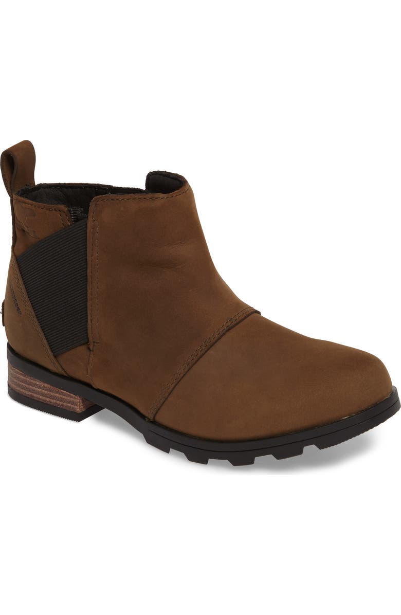 SOREL Emelie Waterproof Leather Chelsea Boot, Main, color,