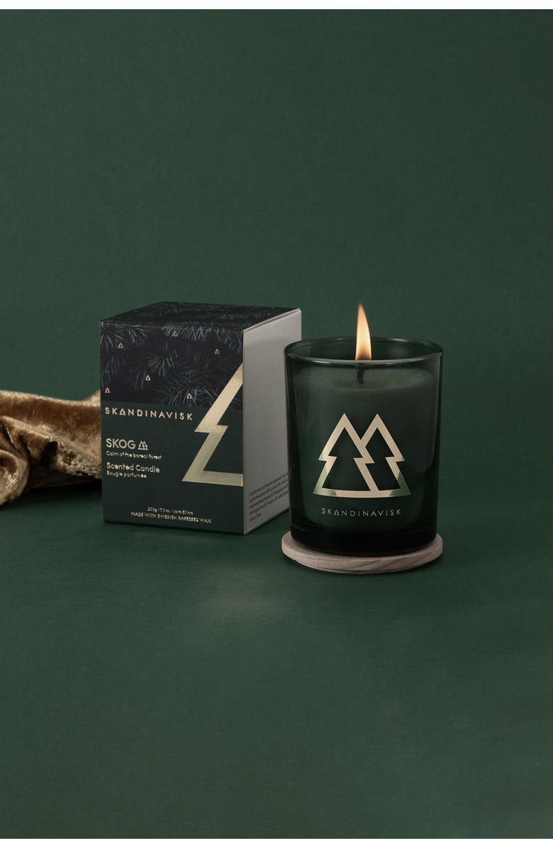 SKANDINAVISK SKOG Special Gold Edition Scented Candle 200g, Alternate, color, Forest Green