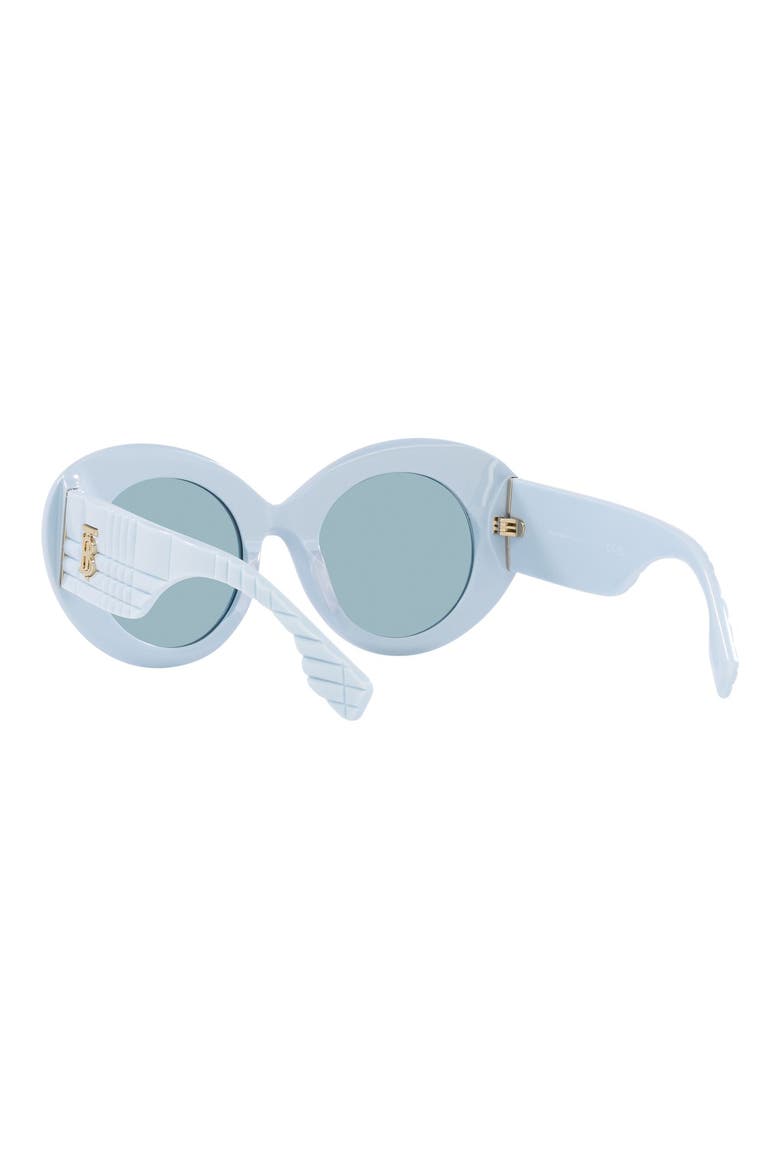 49mm Round Sunglasses, Alternate, color, AZURE