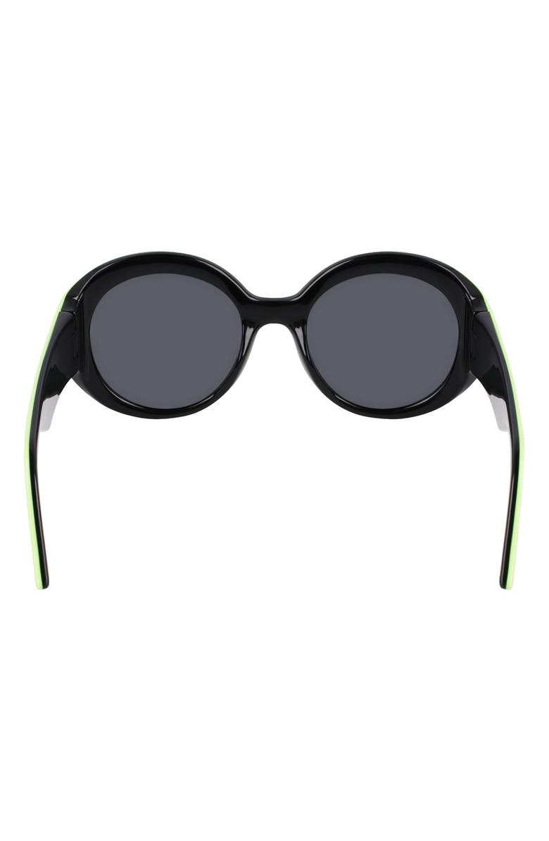 Longchamp Heritage 53mm Oval Sunglasses, Alternate, color, Black