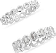 NORDSTROM RACK 2-Piece Mixed CZ Eternity Band Ring Set