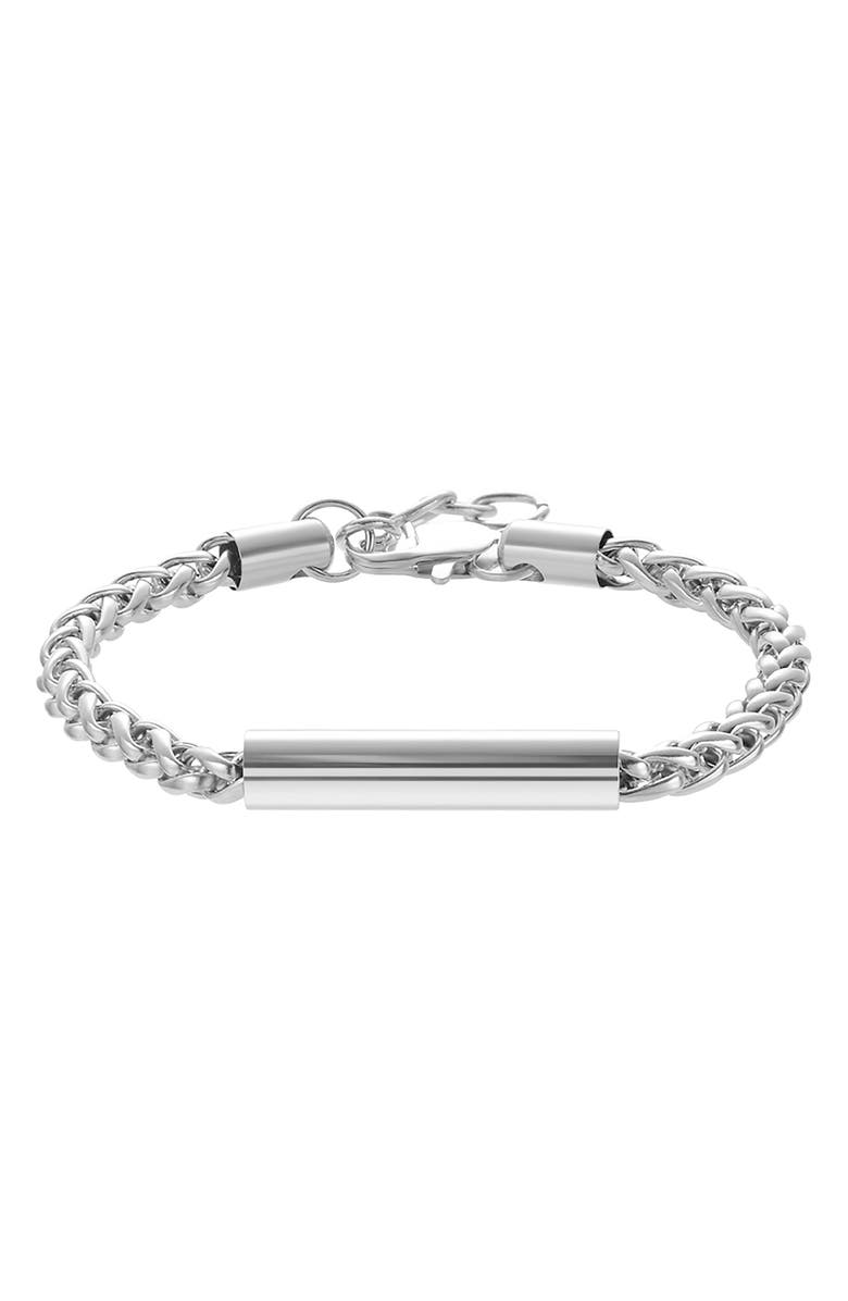 GEOFFREY BEENE Wheat Chain Bracelet, Main, color, Silver