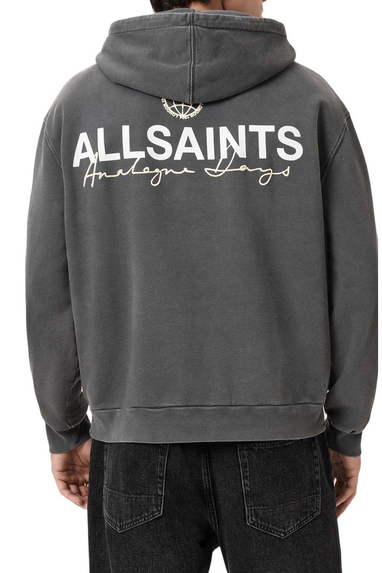 Emblem Embroidered Hoodie, Alternate, color, WASHED BLACK