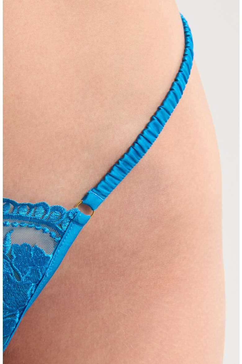 Embroidered G-String, Alternate, color, BLUE