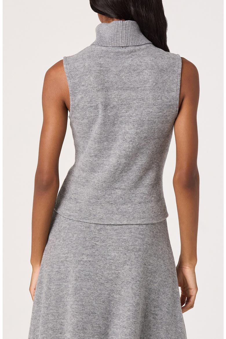 Sleeveless Turtleneck Sweater, Alternate, color, CHARCOAL