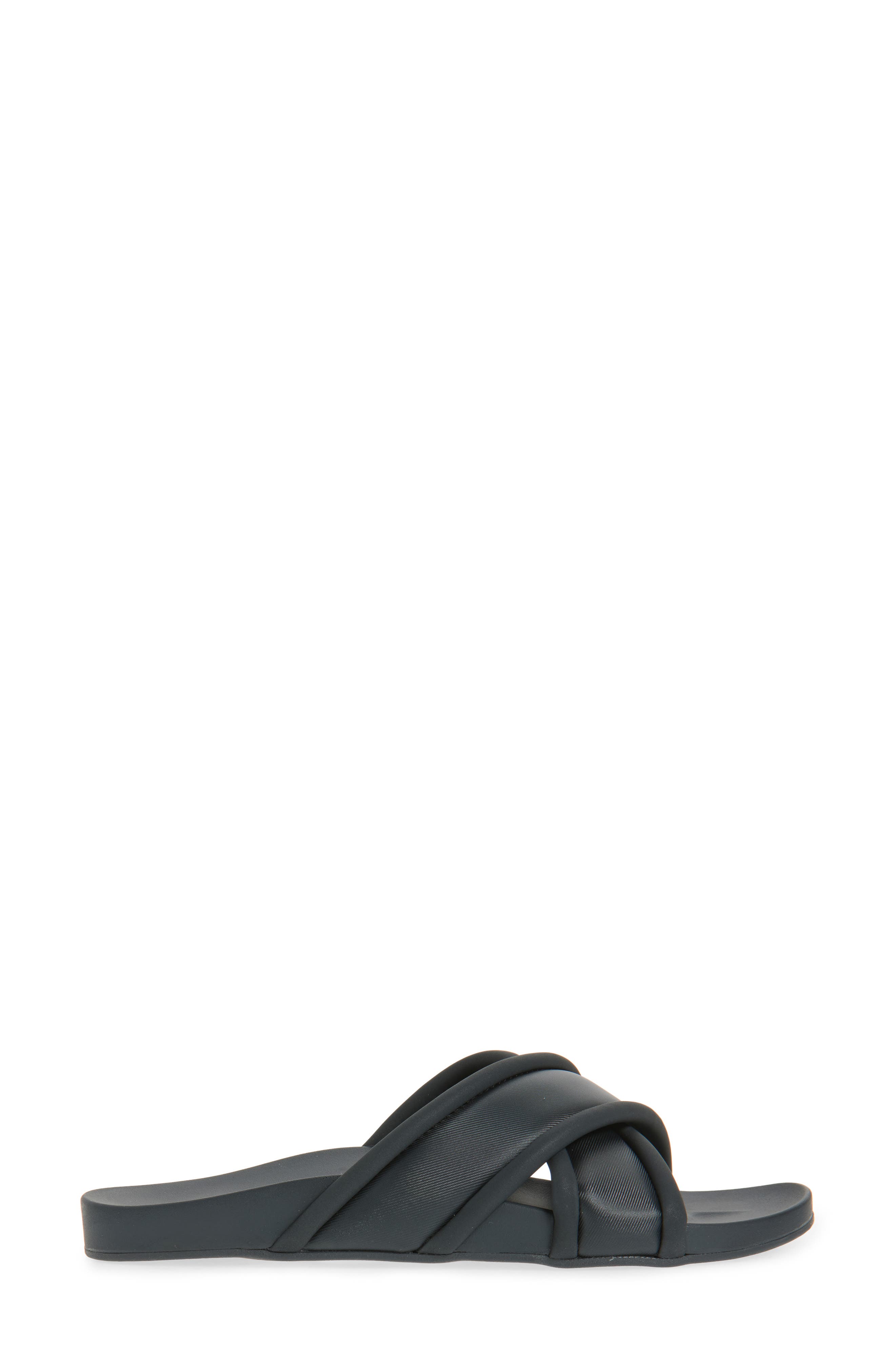 OluKai Ani Water Resistant Crisscross slide Sandal, Alternate, color, Lava Rock / Lava Rock