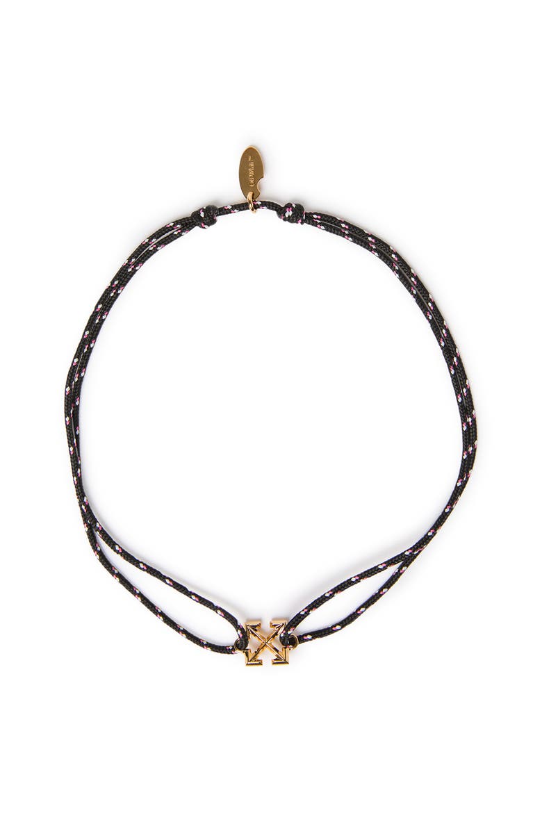 Men's Black Rope Necklace With Arrow, Main, color, Black