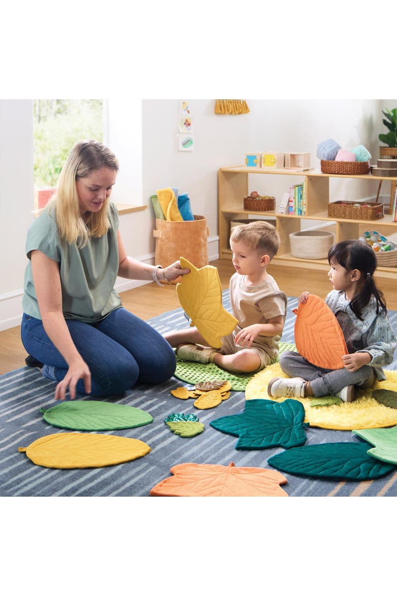 Jumbo Sensory Leaves - Set of 8, Alternate, color, Multicolored