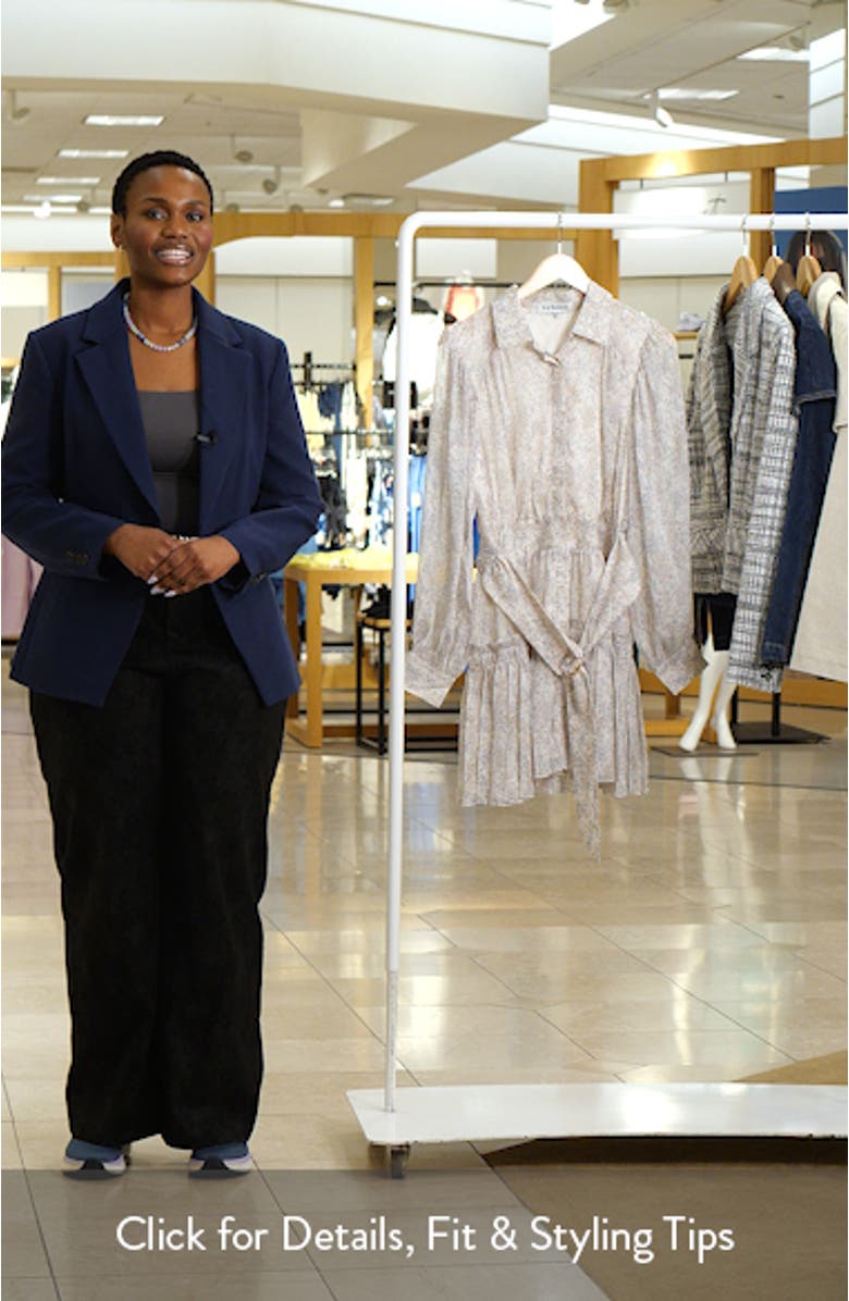 Josette Floral Long Sleeve Chiffon Minidress, sales video thumbnail