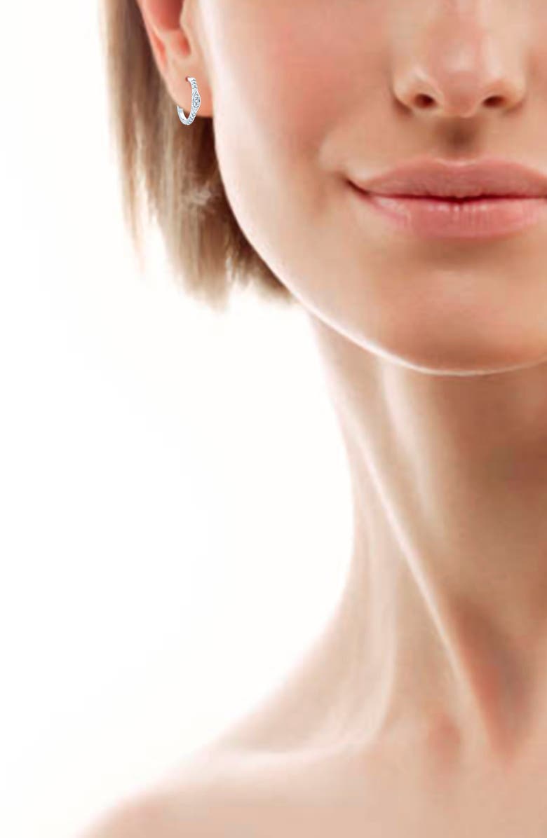 Truly Zac Posen Diamond Hoop Earrings - 0.16ct., Alternate, color, 