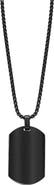 GEOFFREY BEENE Men's Stainless Steel Dog Tag Pendant Necklace