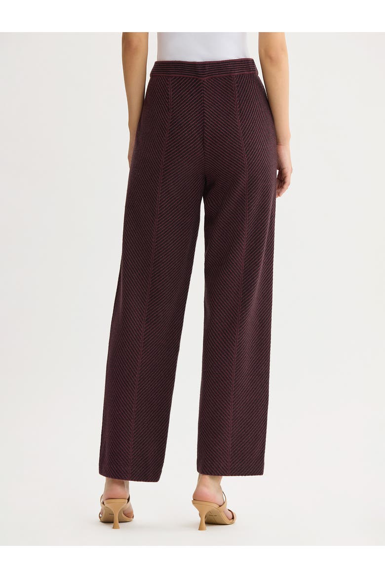 Chevron Straight Leg Knit Pants, Alternate, color, Mahogany/Black