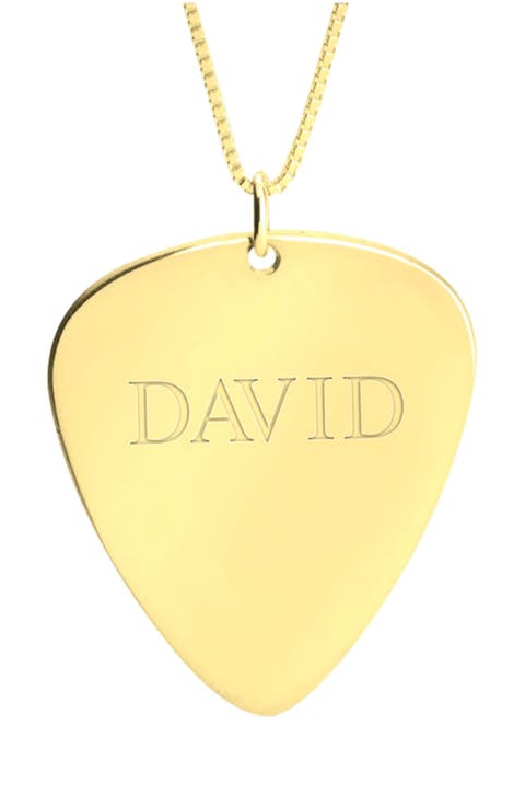 Personalized Guitar Pick Pendant Necklace