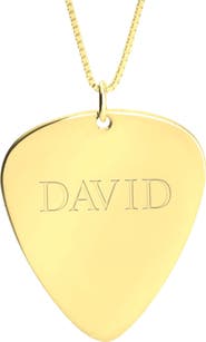 MELANIE MARIE Personalized Guitar Pick Pendant Necklace