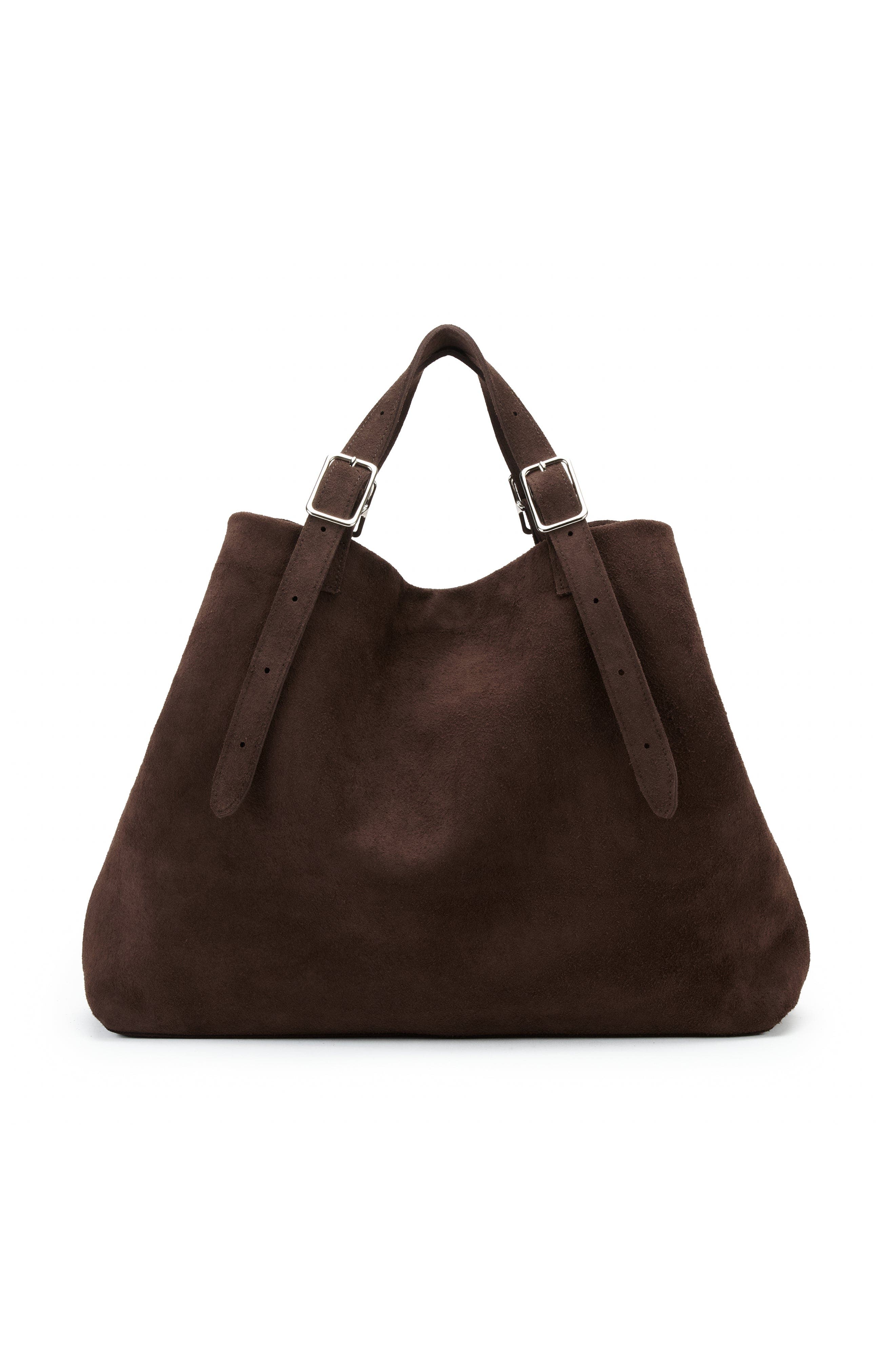 Ezra Arthur Dakota Nubuck Suede Leather Tote Bag, Alternate, color, Cocoa