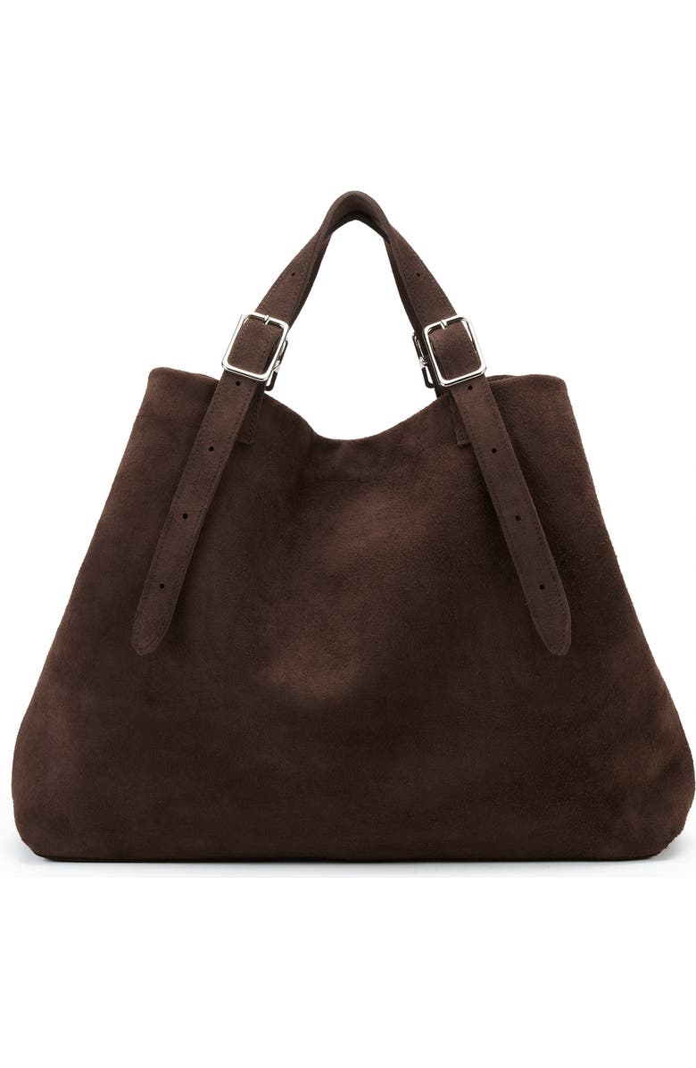 Ezra Arthur Dakota Nubuck Suede Leather Tote Bag, Alternate, color, Cocoa