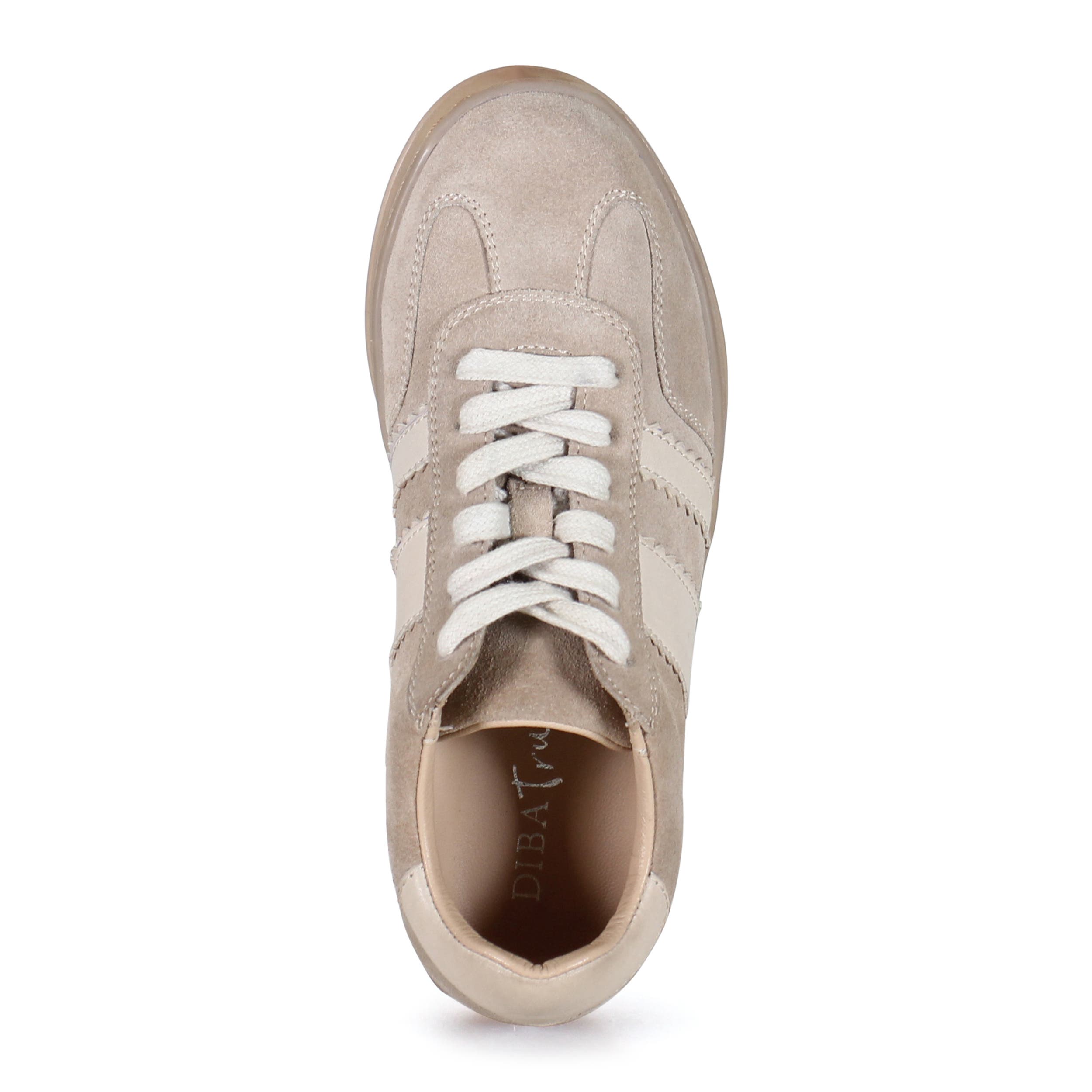 Diba True JON QWILL Lace Up Suede Sneaker, Alternate, color, Taupe/Bone