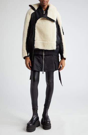 ジャケット・アウター sacai Faux Shearling x Nylon Twill Blous sacai] Faux Shearling x Nylon Twill Blouson – MaW SAPPORO