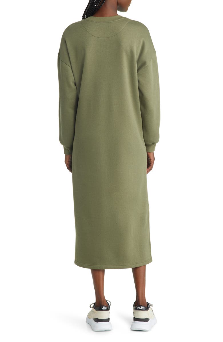 Treasure & Bond Long Sleeve Midi Sweatshirt Dress, Alternate, color,