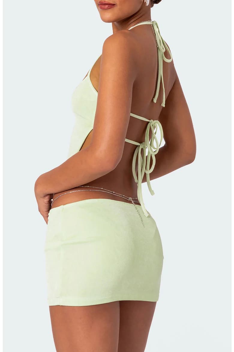 Keke Tie Back Halter Top, Alternate, color, SAGE