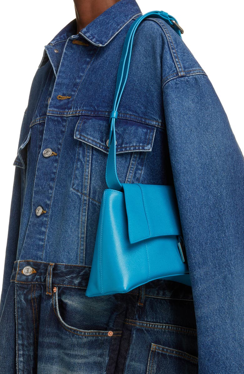 Balenciaga Soft Hourglass Calfskin Leather Shoulder Bag, Alternate, color,