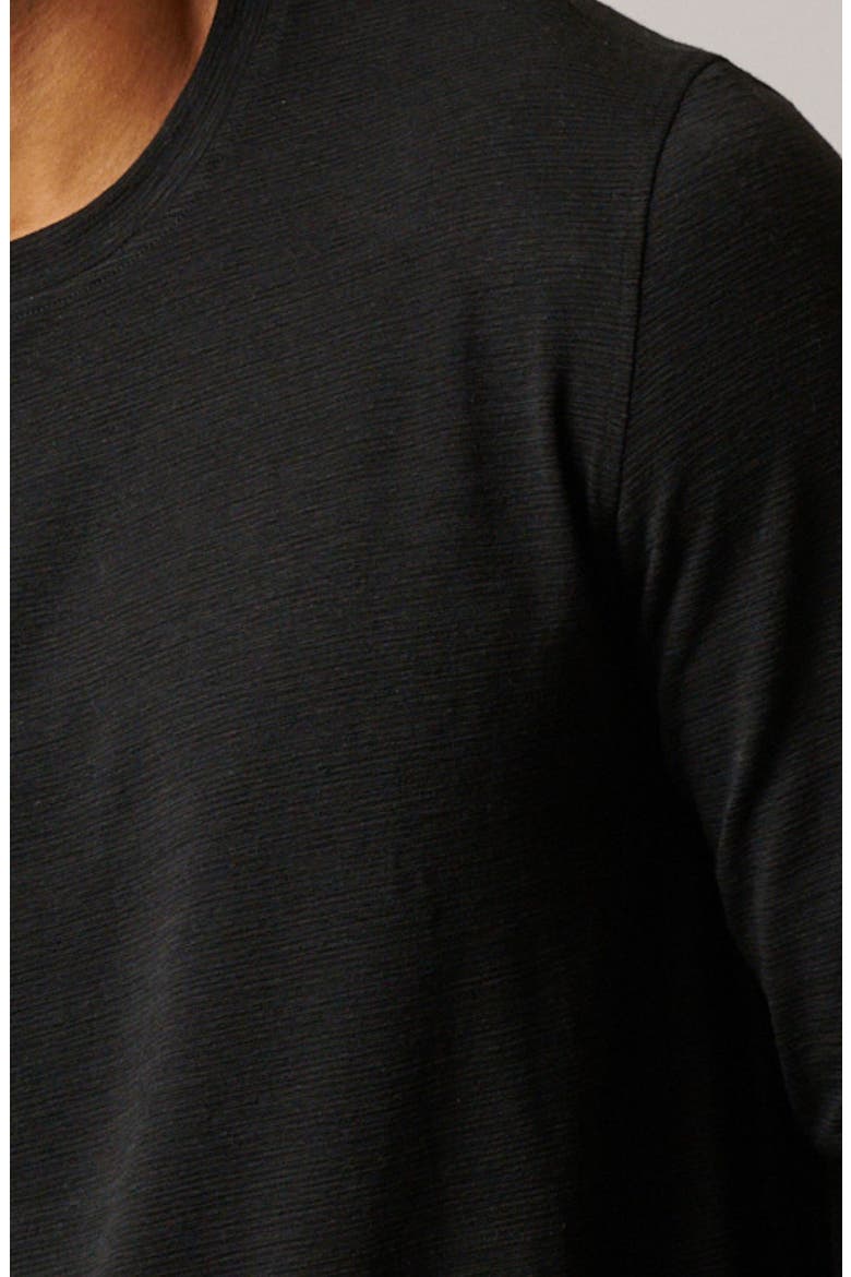 Long Sleeve Slub T-Shirt, Alternate, color, Matte Black