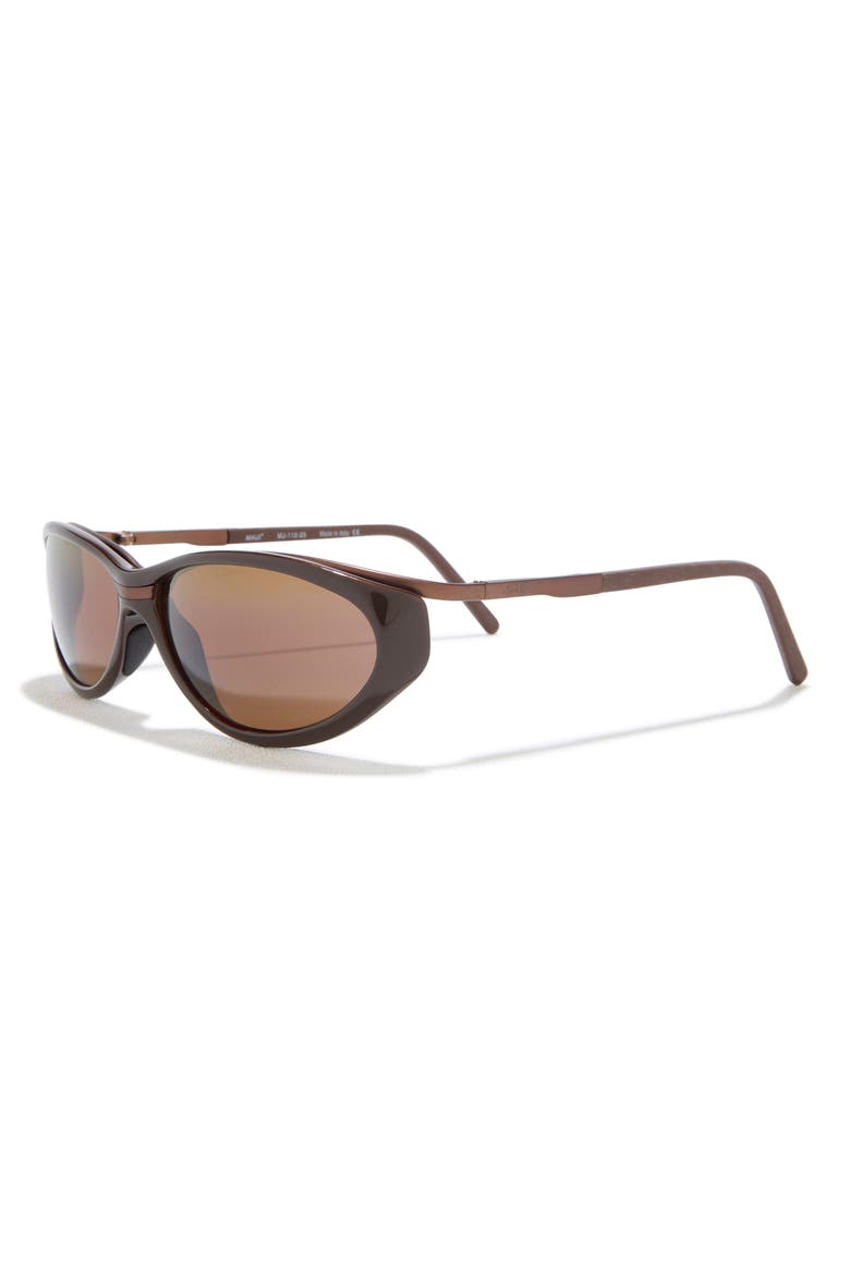 65mm Oval Sunglasses, Alternate, color, BROWN BROWN BRONZE