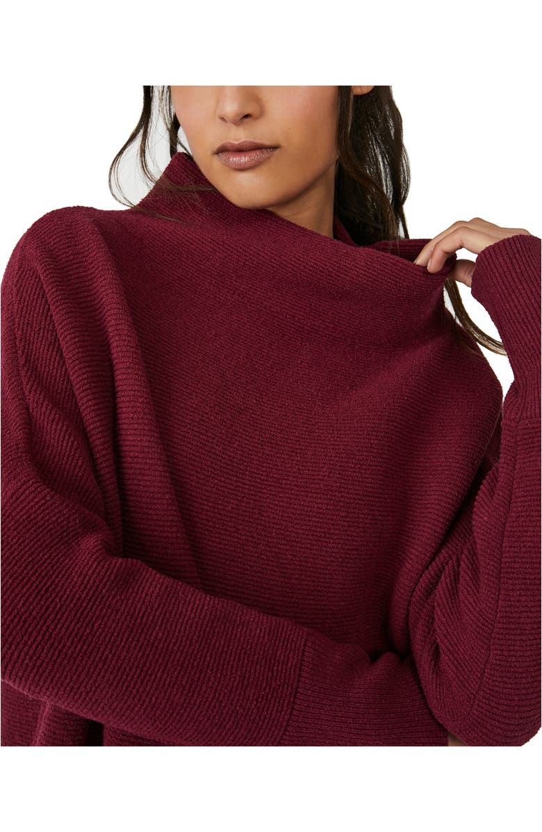 Free People Ottoman Slouchy Tunic, Alternate, color, Pomegranate Wine