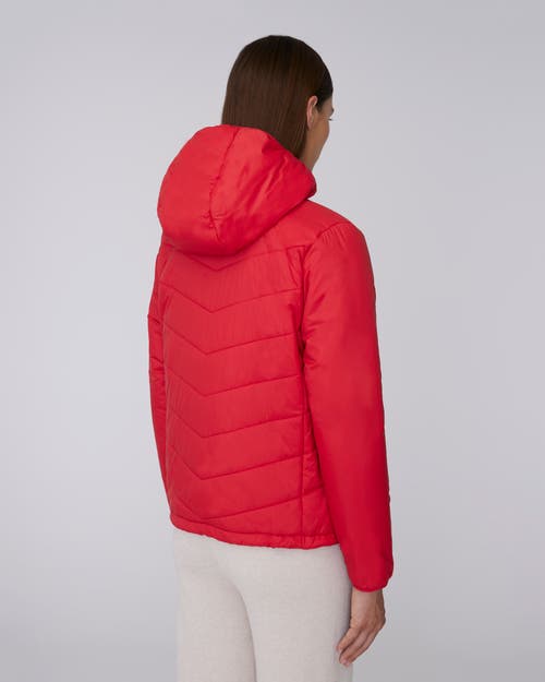 Quartz Co. Camila | Lightweight Hooded Insulated Jacket In Fiery Red