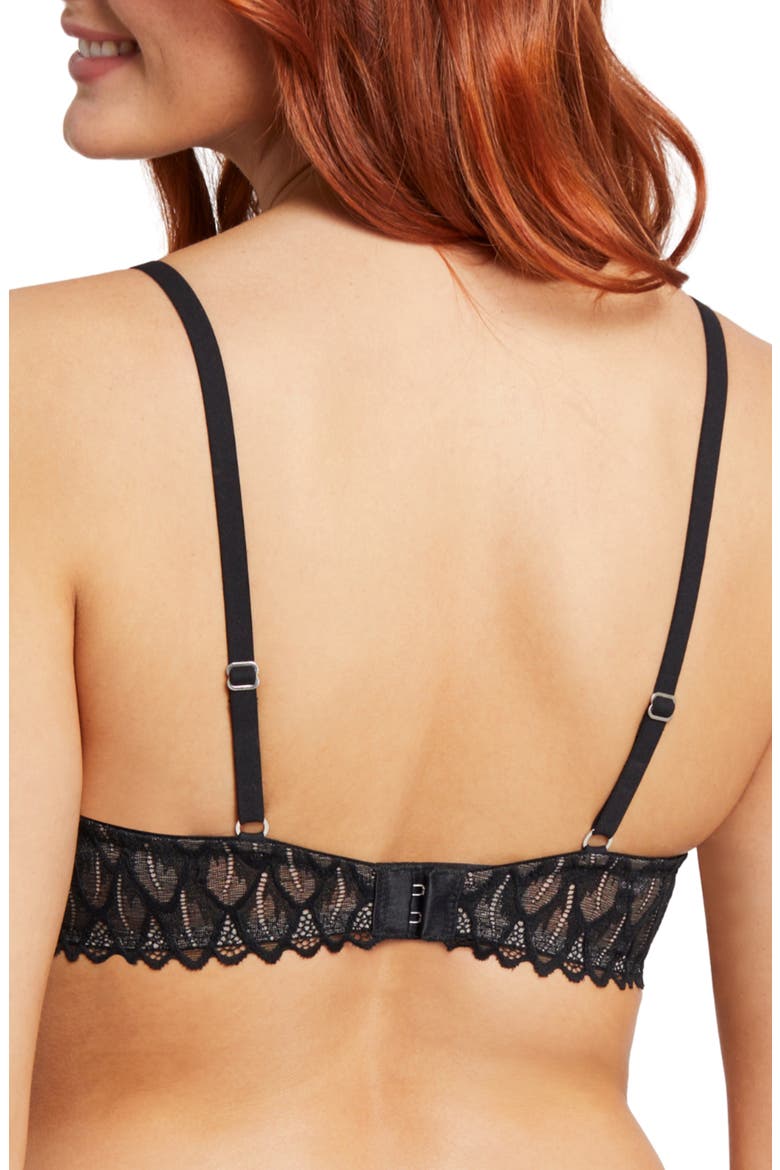 Lacey Wire Free Bra, Alternate, color, BLACK