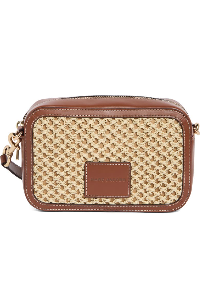 Marc Jacobs Straw Camera Crossbody Bag, Main, color, Natural